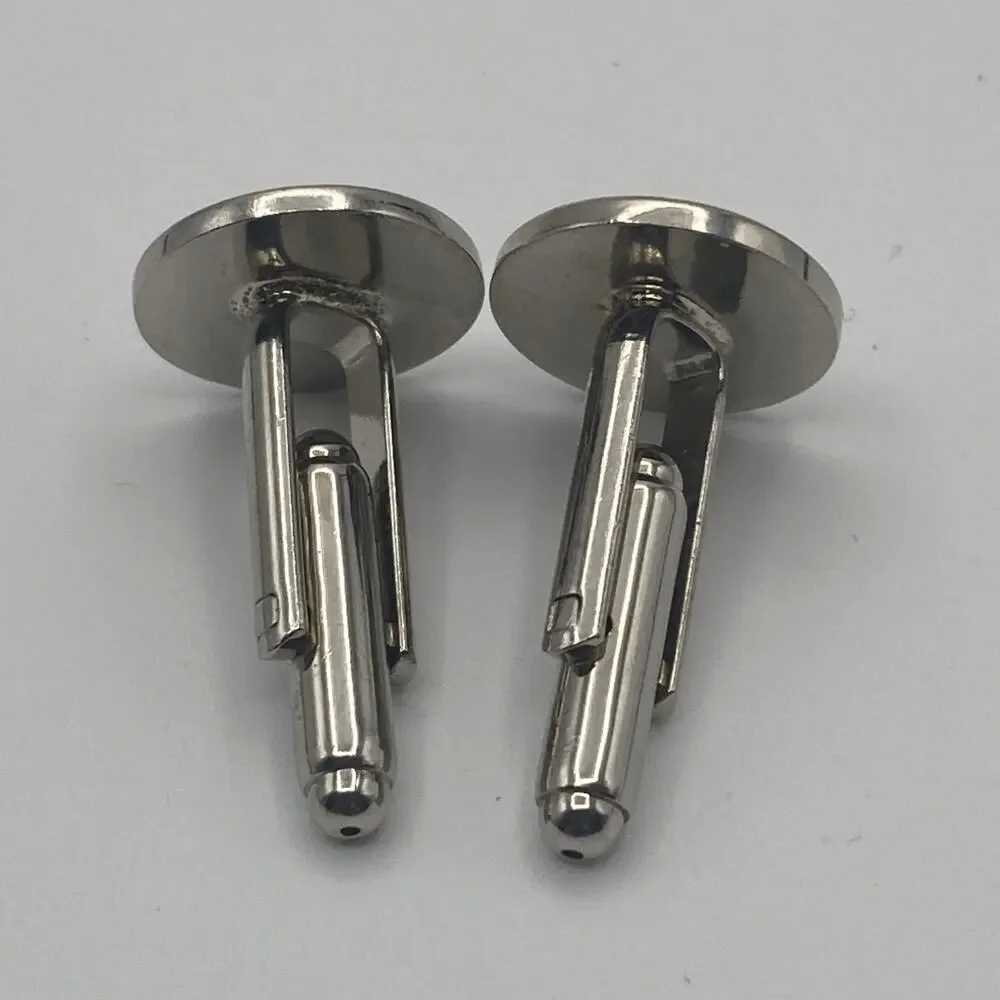 Marvel Comics THE PUNISHER Silvertone / Black Cuff Link Cufflinks Gothic Skull